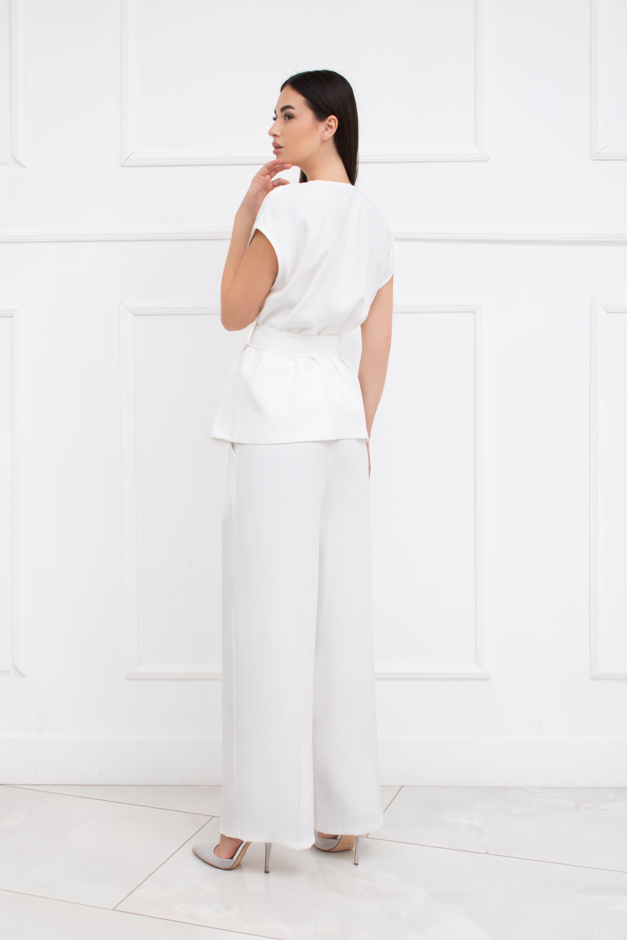 Completo gilet e pantalone bianco