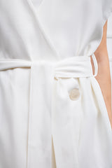 Completo gilet e pantalone bianco