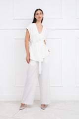 Completo gilet e pantalone bianco