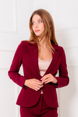 Tailleur completo monopetto rosso bordeaux