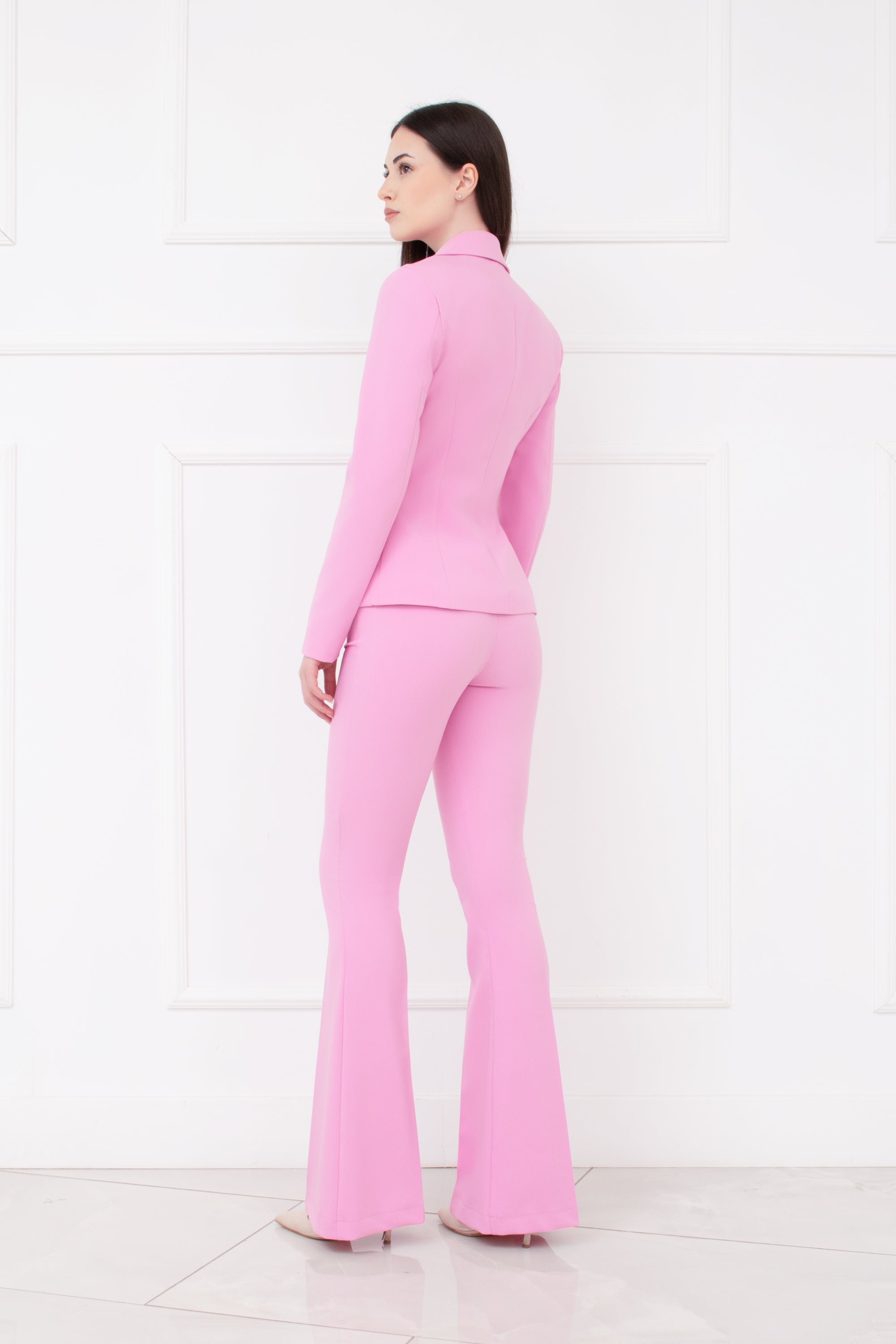 Tailleur completo monopetto rosa