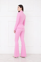 Tailleur completo monopetto rosa