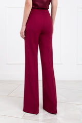 Tailleur completo doppio petto fluido rosso bordeaux