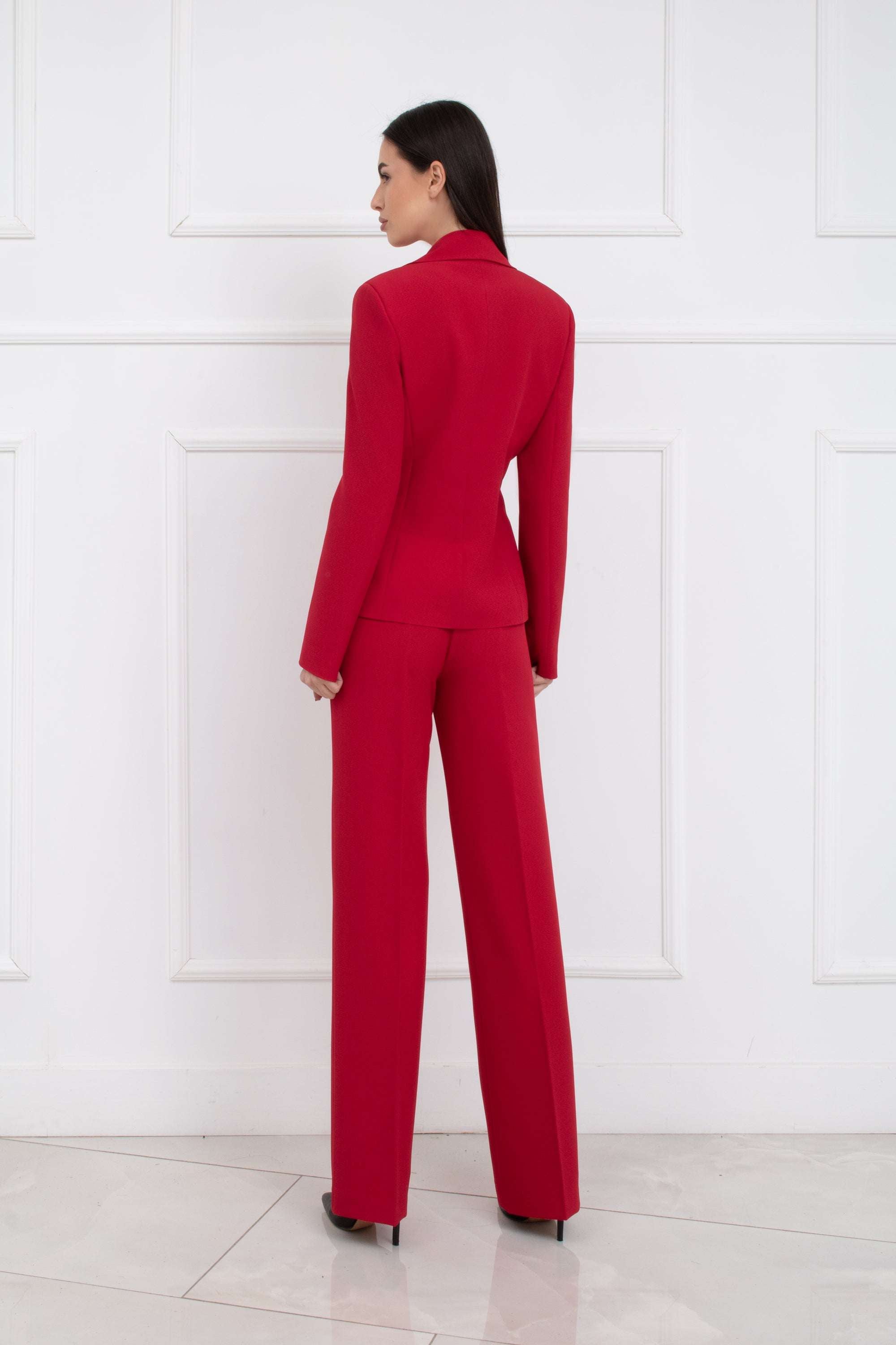 Tailleur completo monopetto rosso