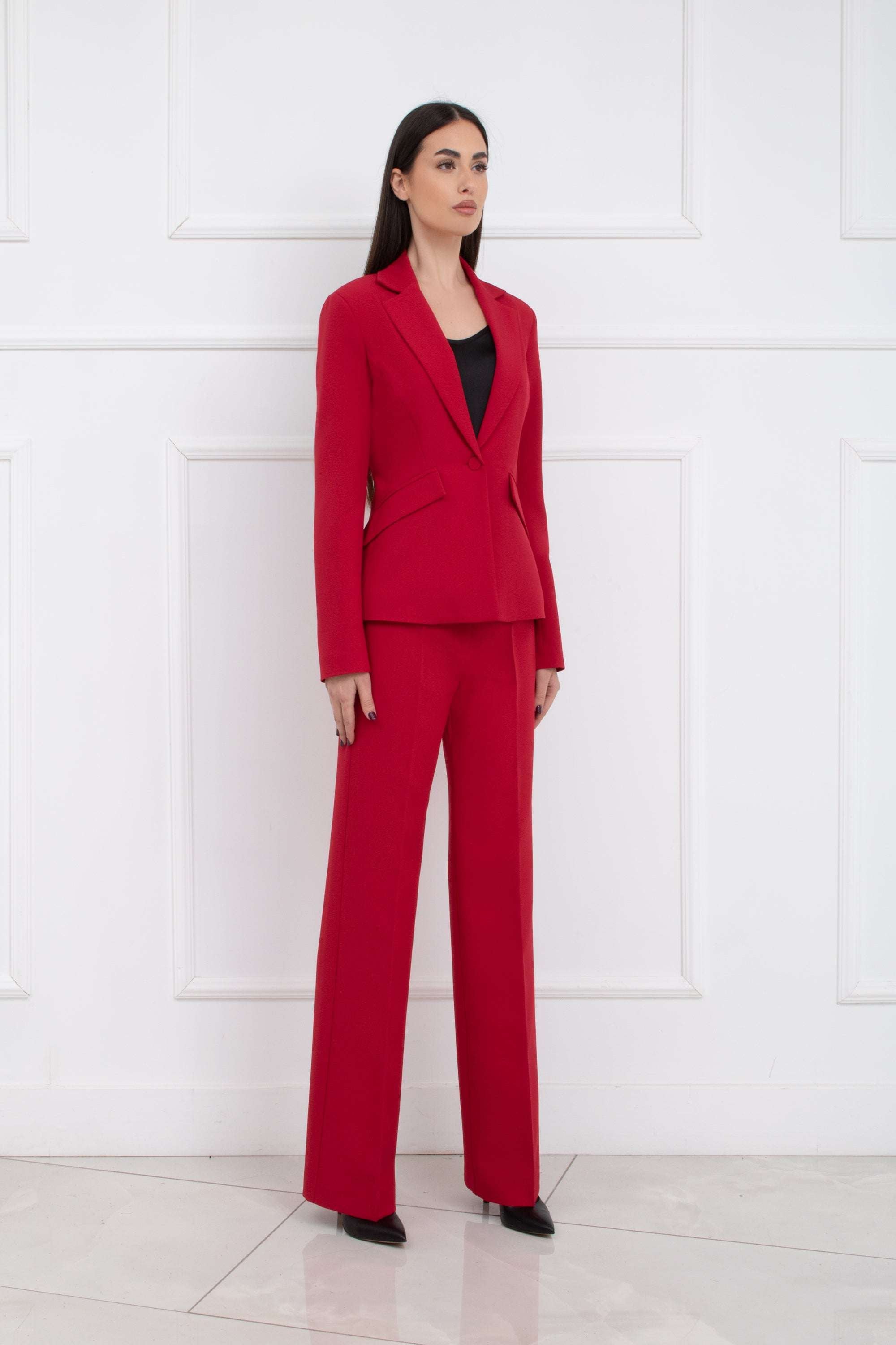 Tailleur completo monopetto rosso