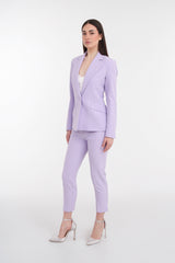 Tailleur Completo pantalone sigaretta lilla