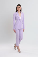 Tailleur Completo pantalone sigaretta lilla