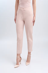 Tailleur Completo pantalone sigaretta rosa cipria