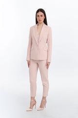 Tailleur Completo pantalone sigaretta rosa cipria