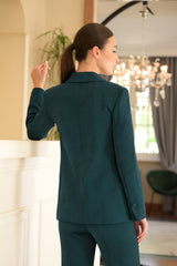 Tailleur Donna Verde Petrolio – Giacca Sagomata e Pantalone Palazzo