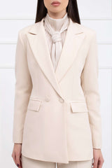 Tailleur completo doppio petto crema