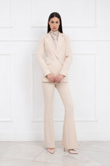 Tailleur completo doppio petto crema