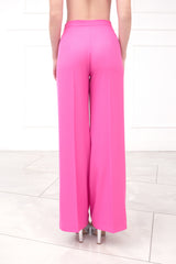 Tailleur completo fluido monopetto rosa fuxia