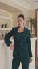 Tailleur Donna Verde Petrolio – Giacca Sagomata e Pantalone Palazzo