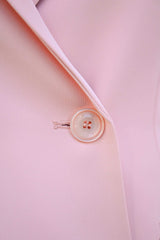 Tailleur fluido doppio petto rosa pesca