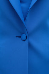 Tailleur completo misto raso blu royal