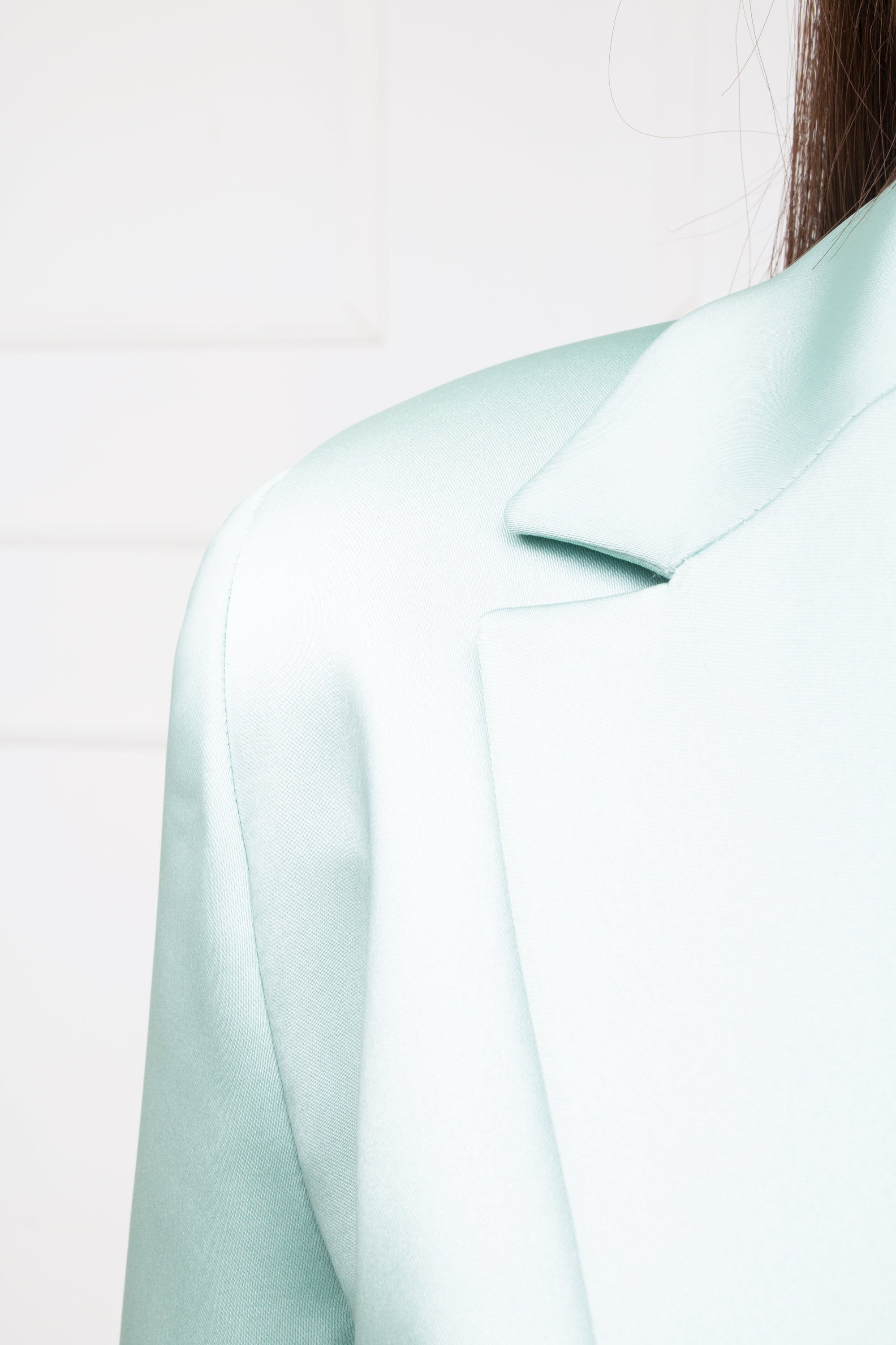 Mint Green Satin Double Breasted Suit