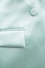 Tailleur doppiopetto in raso verde menta