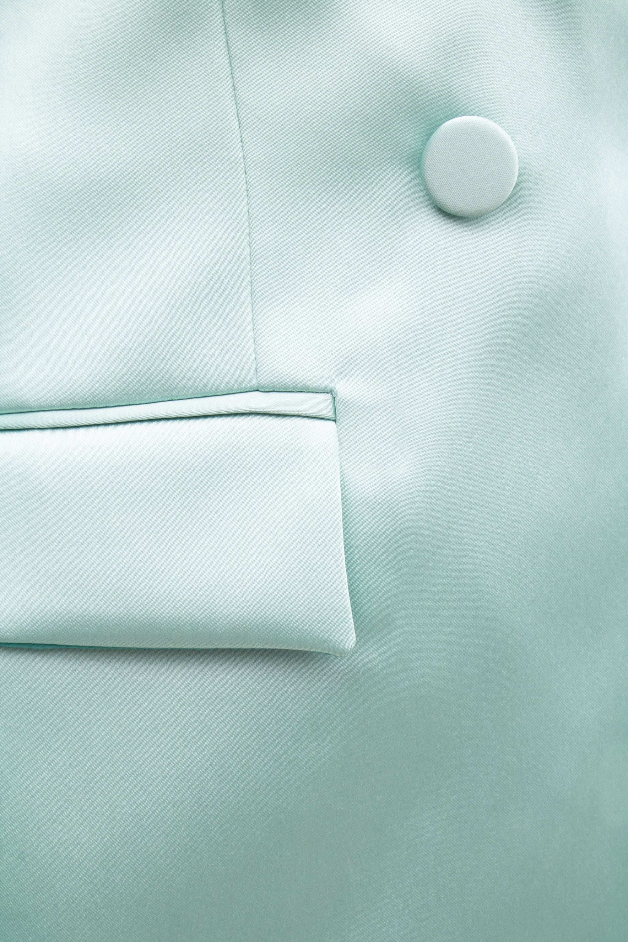 Mint Green Satin Double Breasted Suit